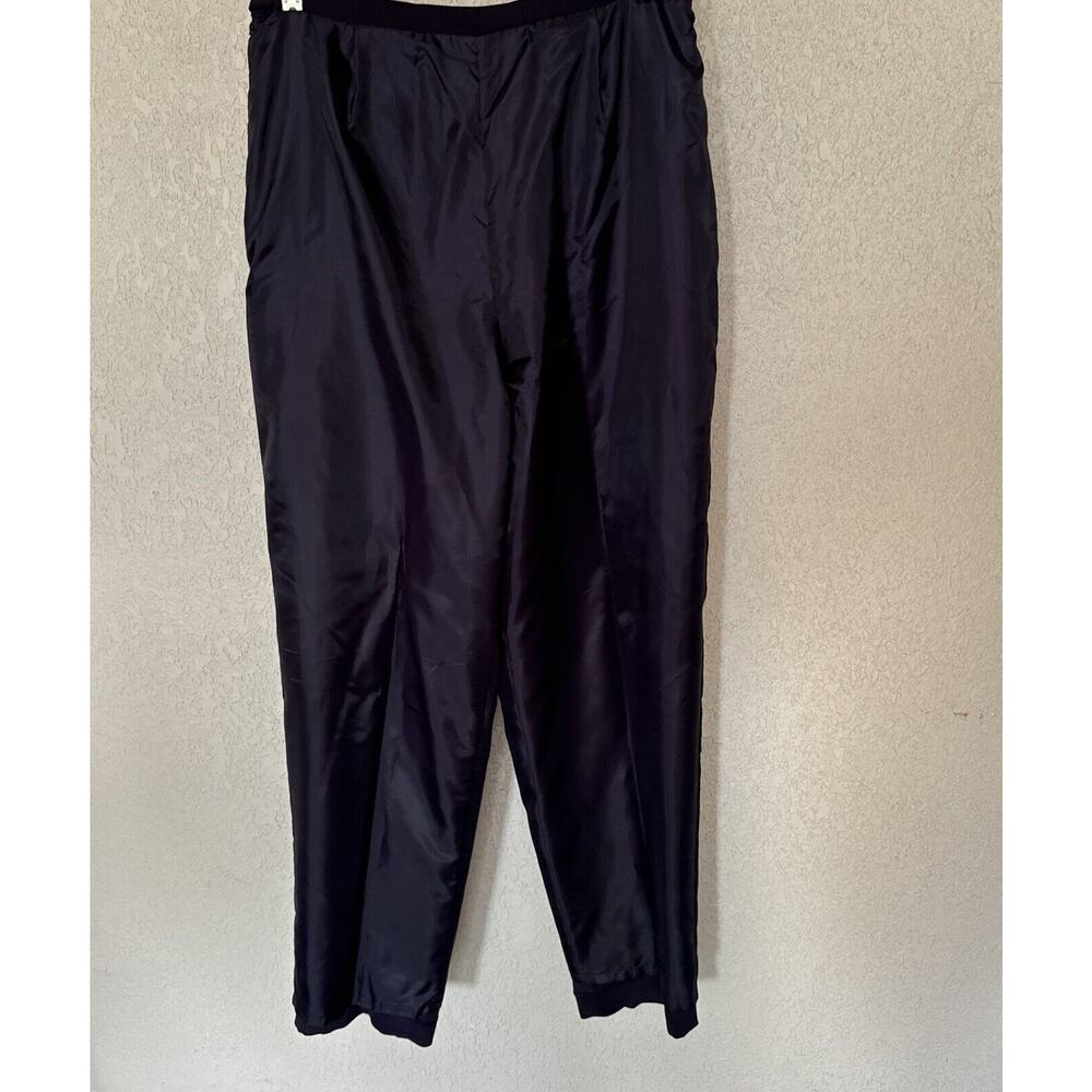 100% Silk Trousers Pants Talbots Women's Size 12 Purple High Waisted Pleated - Picture 3 of 12
